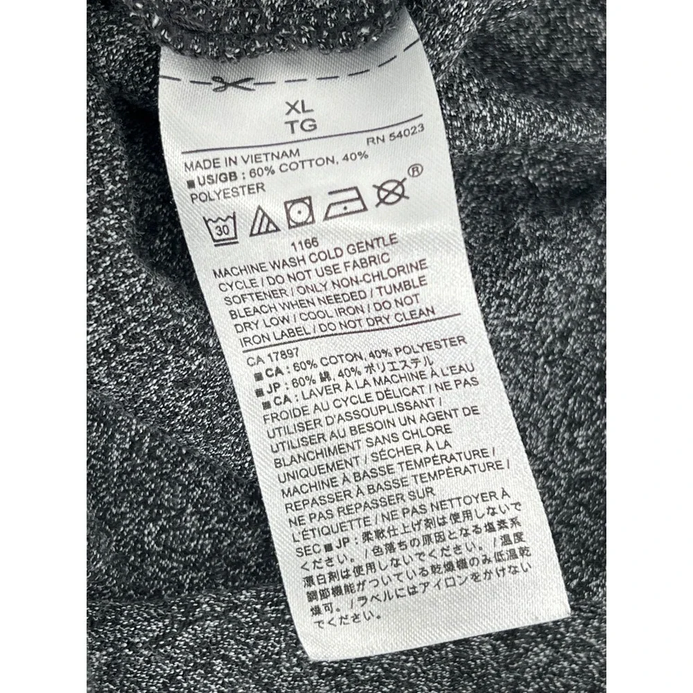 Banana Republic Mens XL Quick Dry Henley Shirt Charcoal Gray Heathered Short Slv